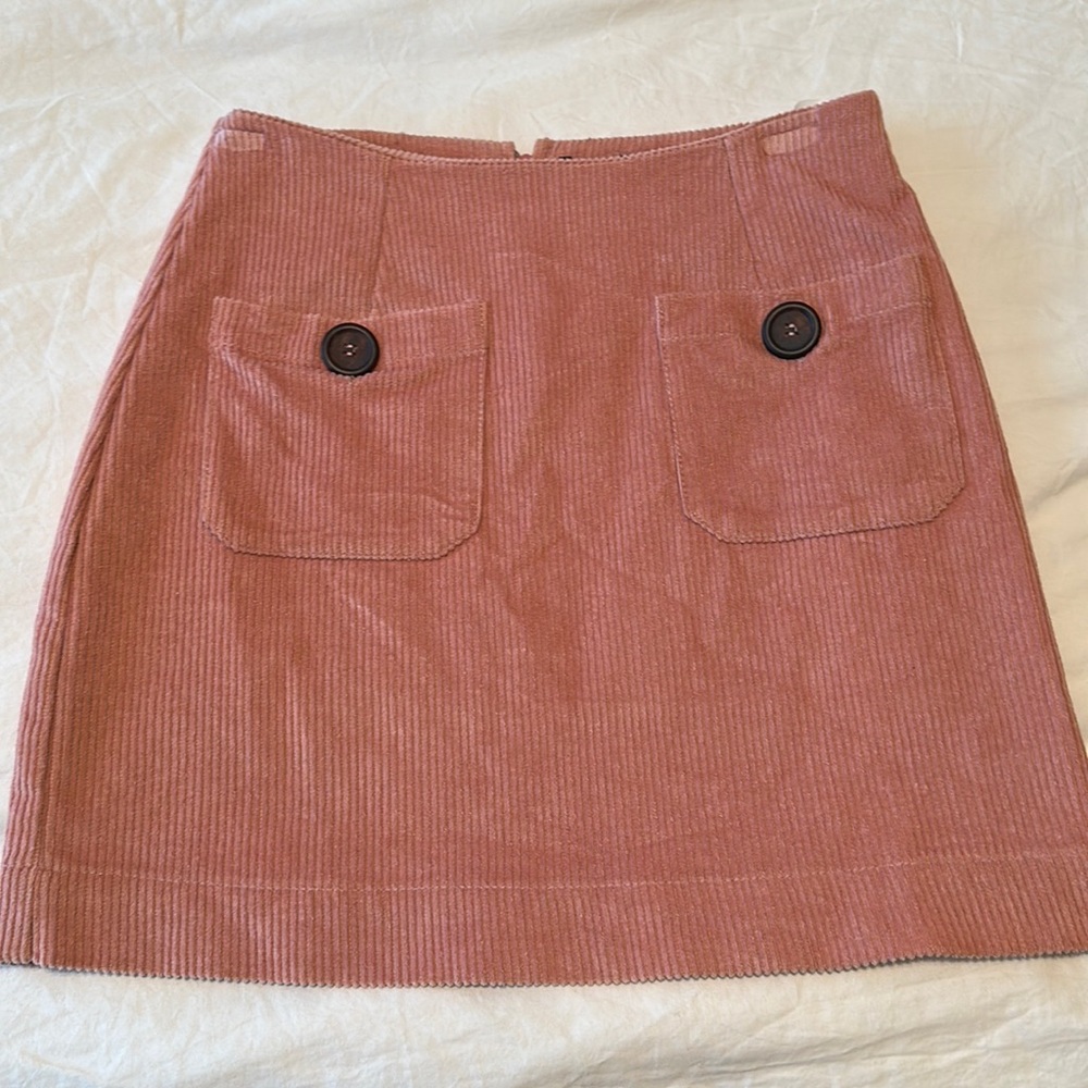 Pink Corduroy Skirt from Revolve